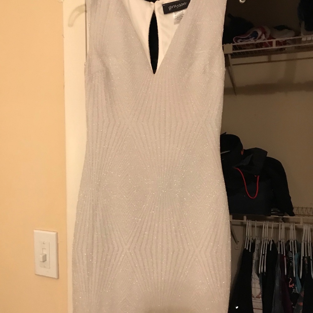 Silver Sparkly Mini Dress